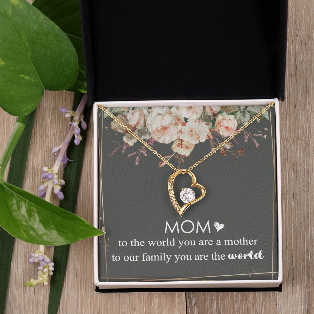 Mom Necklace Gifts for Mom from Daughter to Mom Gifts for Mothers Day from Daughter, To My Mom Necklace from Daughter to Mom Birthday Gifts Necklace with Message Card and Gift Box4 Forever Love Necklace