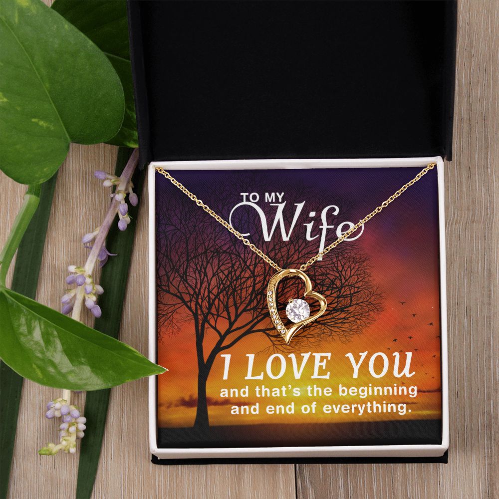 Birthday Gifts For Wife, Necklace Gifts For Wife From Husband, To My Wife Jewelry For Women , To My Wife Necklace  from Husband Wedding Anniversary Present For Wife, Beautiful Wife Jewelry Christmas14 Forever Love Necklace