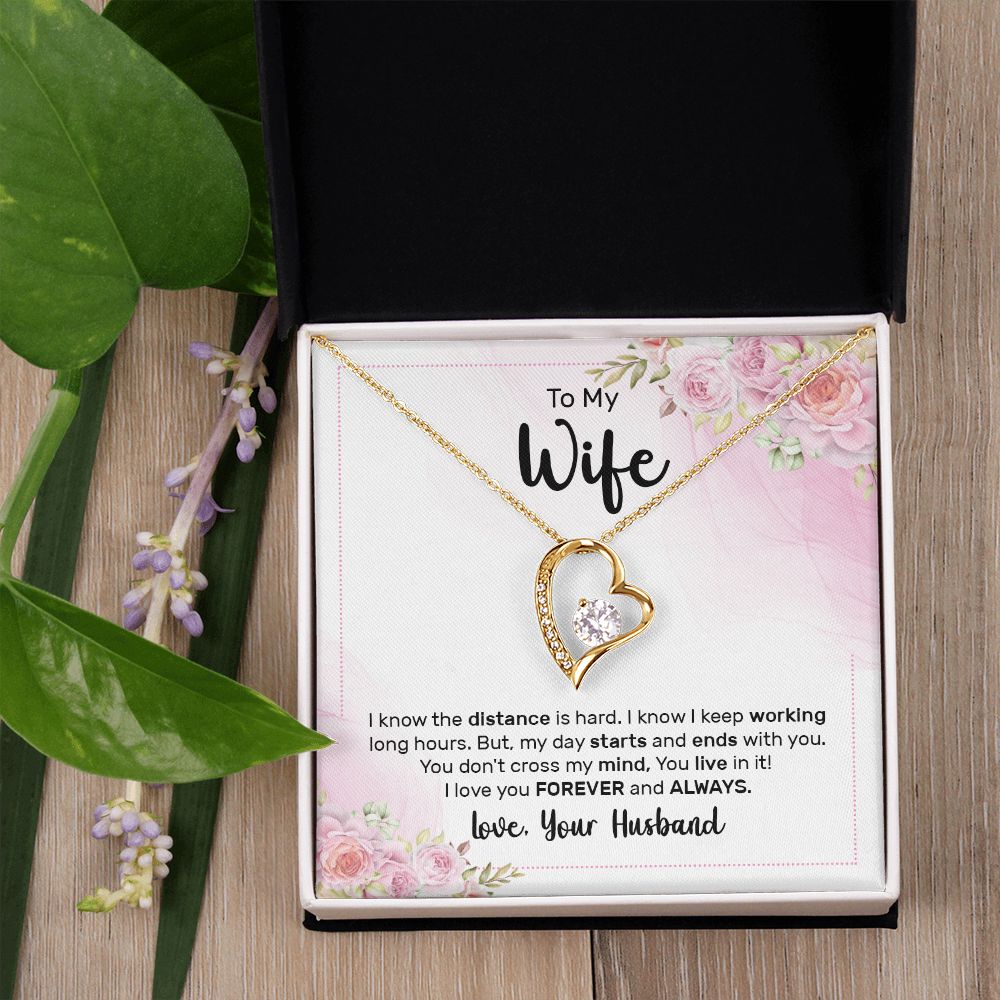Birthday Gifts For Wife, Necklace Gifts For Wife From Husband, To My Wife Jewelry For Women , To My Wife Necklace  from Husband Wedding Anniversary Present For Wife, Beautiful Wife Jewelry Christmas29 Forever Love Necklace