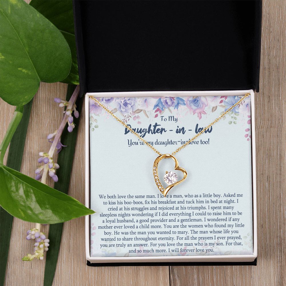 Daughter In Law Gifts Ideas, Daughter In Law Necklace, Gifts For Future Daughter In Law, Daughter In Law Birthday Gifts, Daughter-in-law Gifts From Mother In Law, Birthday Gifts For Daughter3 Forever Love Necklace