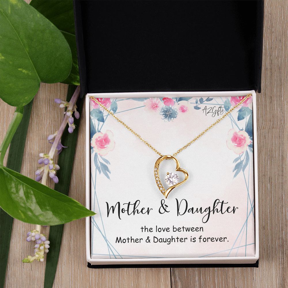 Mom Necklace Gifts for Mom from Daughter to Mom Gifts for Mothers Day from Daughter, To My Mom Necklace from Daughter to Mom Birthday Gifts Necklace with Message Card and Gift Box Forever Love Necklace