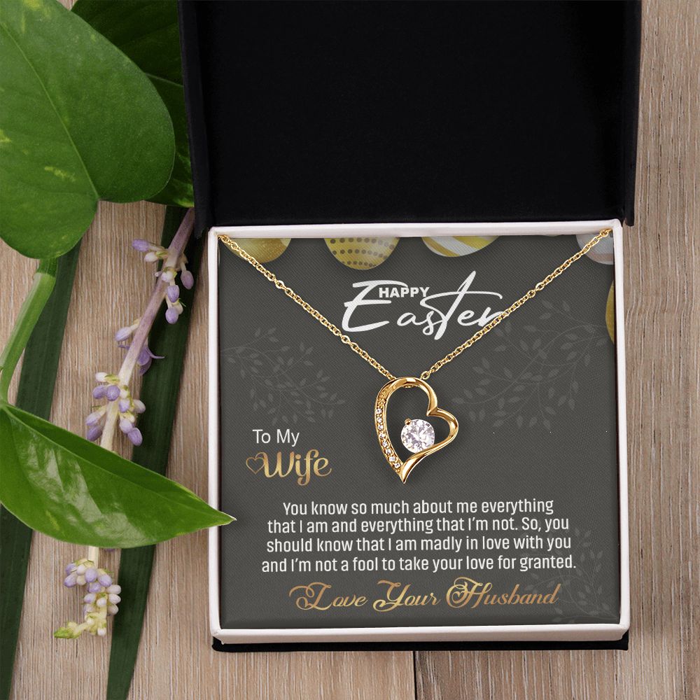 To my Wife Love Knot Necklace, Easter Gift for Wife Necklace, Easter Necklace Forever Love Necklace