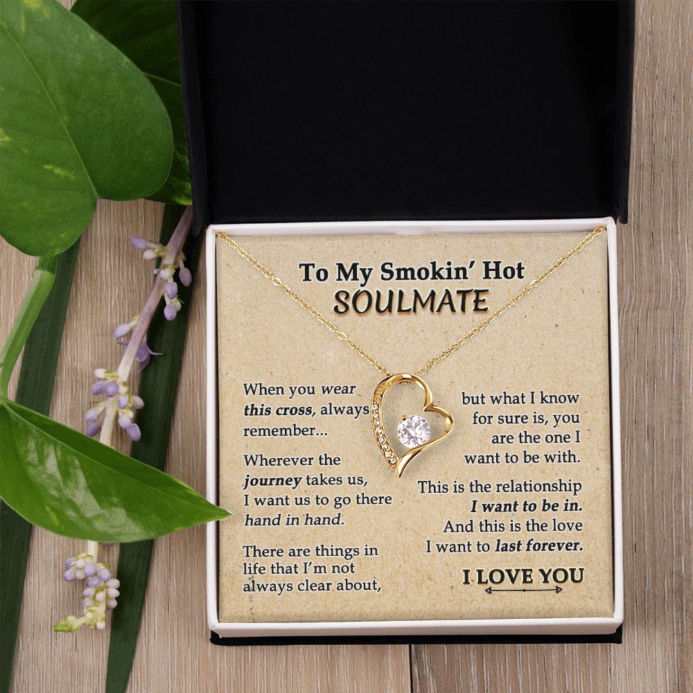 To My Soulmate Necklace for Women Birthday Valentines Day Jewelry Gifts For My Wife with Message Card Box Personalized Gift Present Pendant for Future Wife Soulmate Girlfriend Love 9 Forever Love Necklace