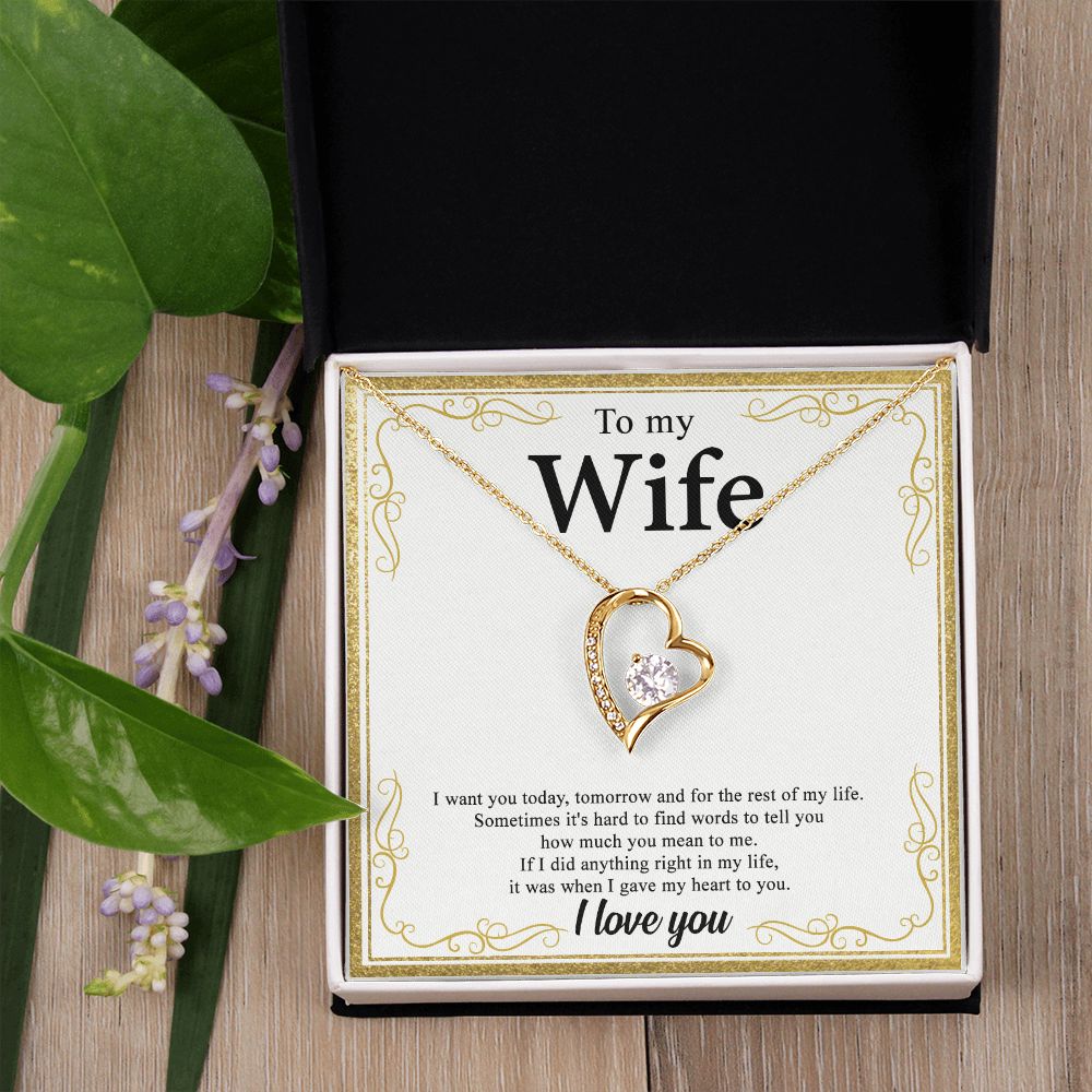 To My Wife Alluring Love Necklace Gift for Wife Valentines Day Gift for Her Forever Love Necklace