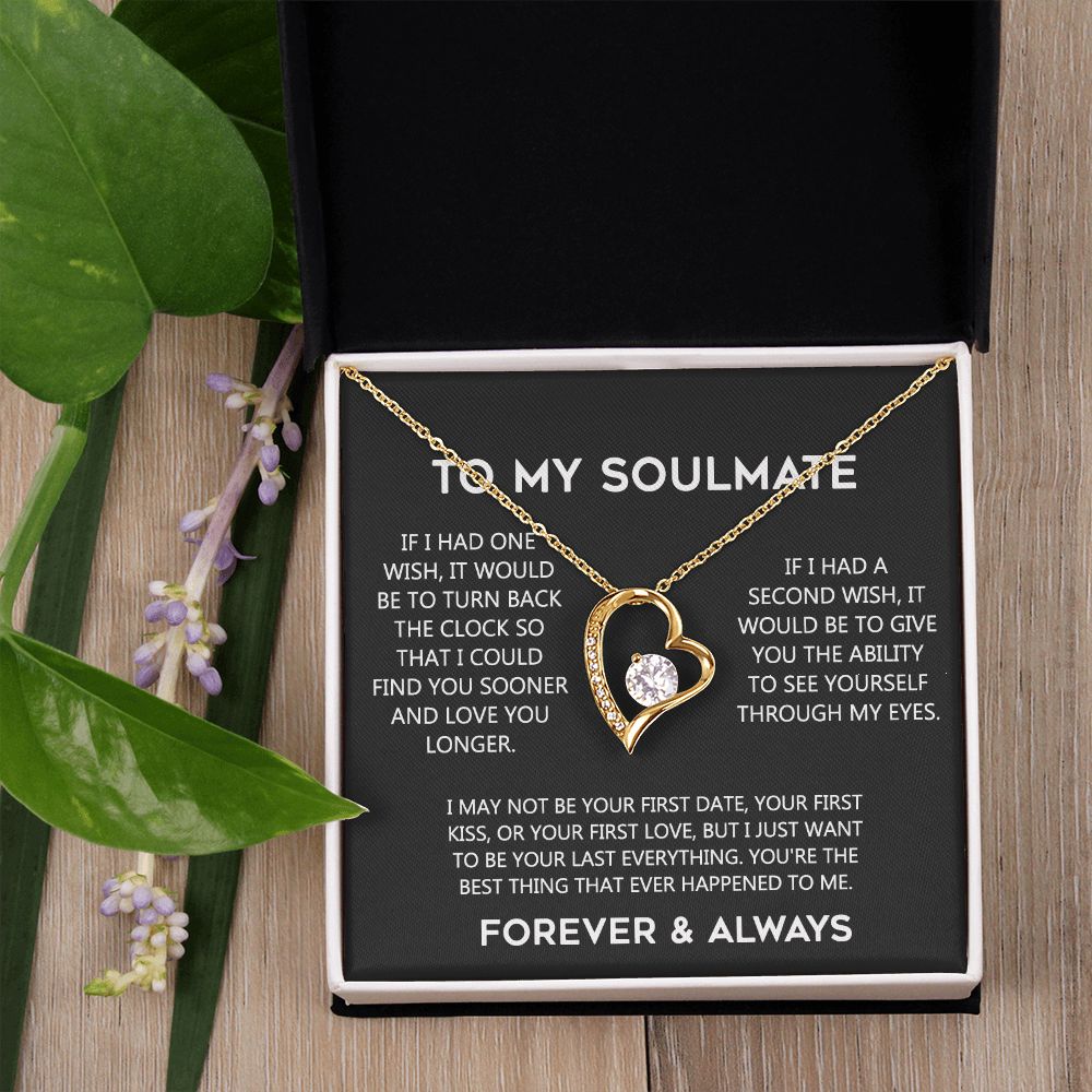 To My Soulmate Eternal Hope Necklace  Wife Soulmate Valentines Day Gift for Her 175144059615 Forever Love Necklace