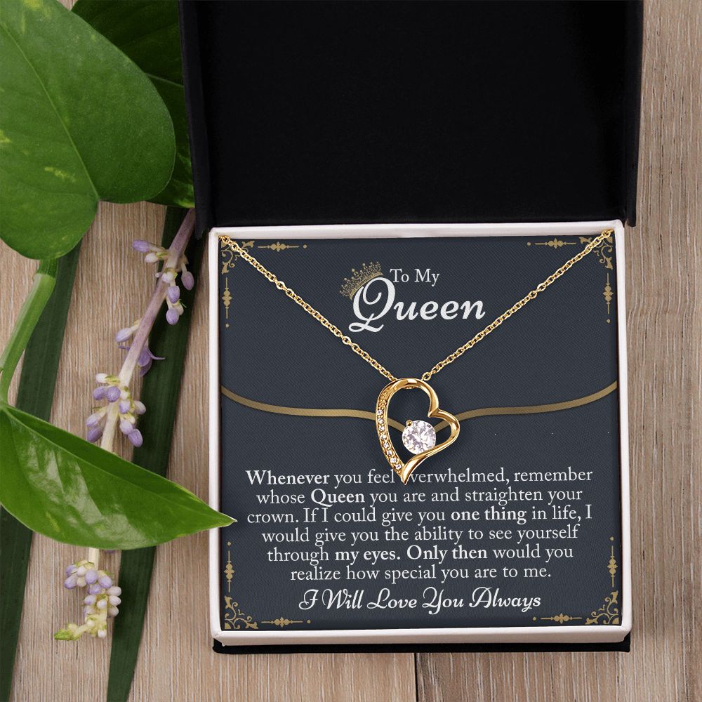 To My Queen Gift For Her Jewelry Gift Her Gift for Her Christmas Necklace Forever Love Necklace