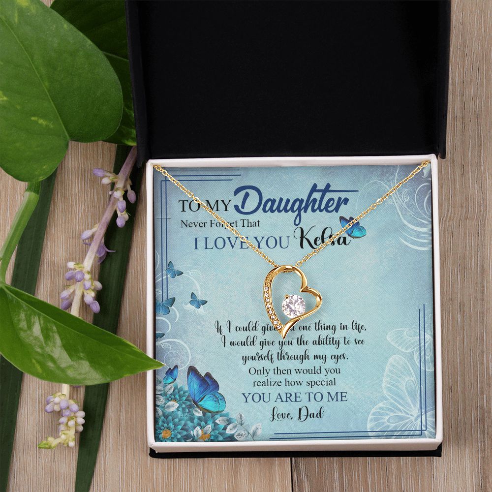 Mother Daughter Gift Ideas, To My Daughter Gift Necklace from Mom, Jewelry Pendant Present for Daughter, Birthday Christmas Gift Graduation Gifts for Daughters, Mother and Daughter Necklace 21 Forever Love Necklace