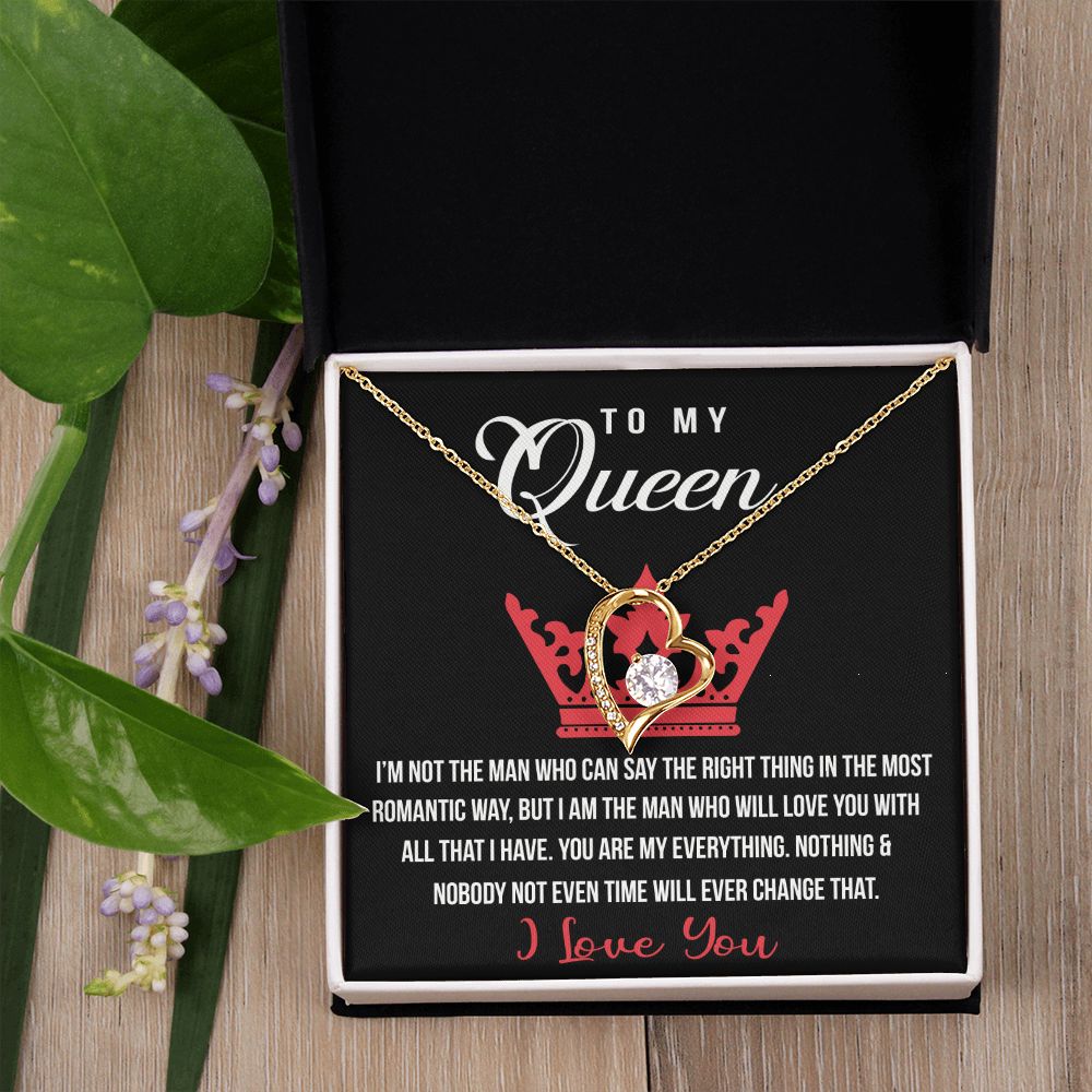 To My Queen Love Knot Necklace, Gift For Wife Girlfriend Soulmate Future Wife Forever Love Necklace