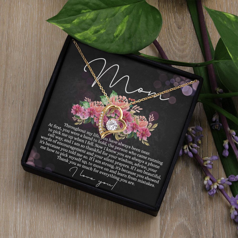 To My Mom Necklace, Mom Gifts, Mom Jewelry Box, Necklace for Mom, Gifts for Mom, Mother's Day Necklace Jewelry Gift For Mom, Birthday Gift For Mom, Thank you Mom Gift Forever Love Necklace