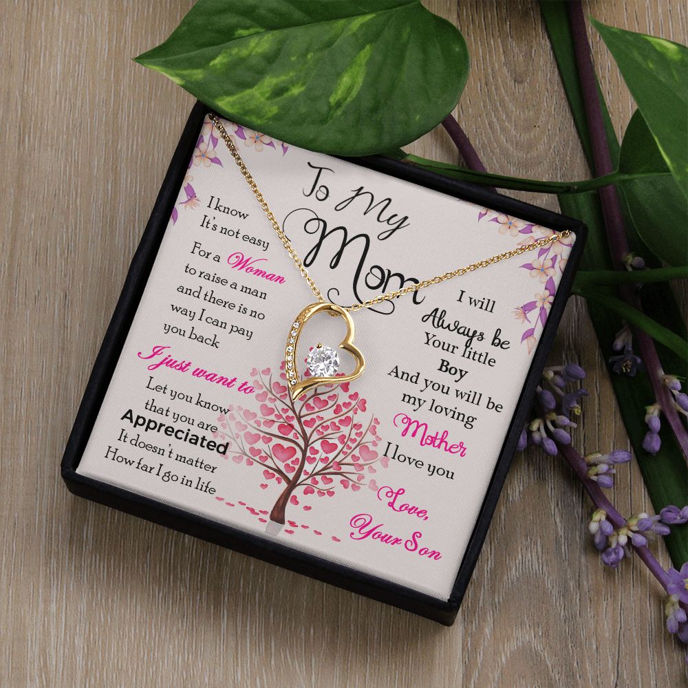 To My Mom Necklace Pendant Gift From Son I Know It's Not Easy For A Woman Necklace For To Mom Happy Mothers Day Mother In Law Gift On Birthday Anniversary Gift 30821 Forever Love Necklace