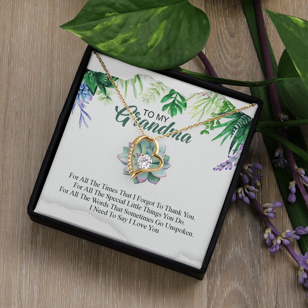 To My Grandma Necklace, Gift for Grandmother Necklace, Mothers Day Gift For Grandma Nana, Grandma Jewelry From Grandchildren GrandKids , Jewelry Box Gift For Grandma Grandmother19 Forever Love Necklace