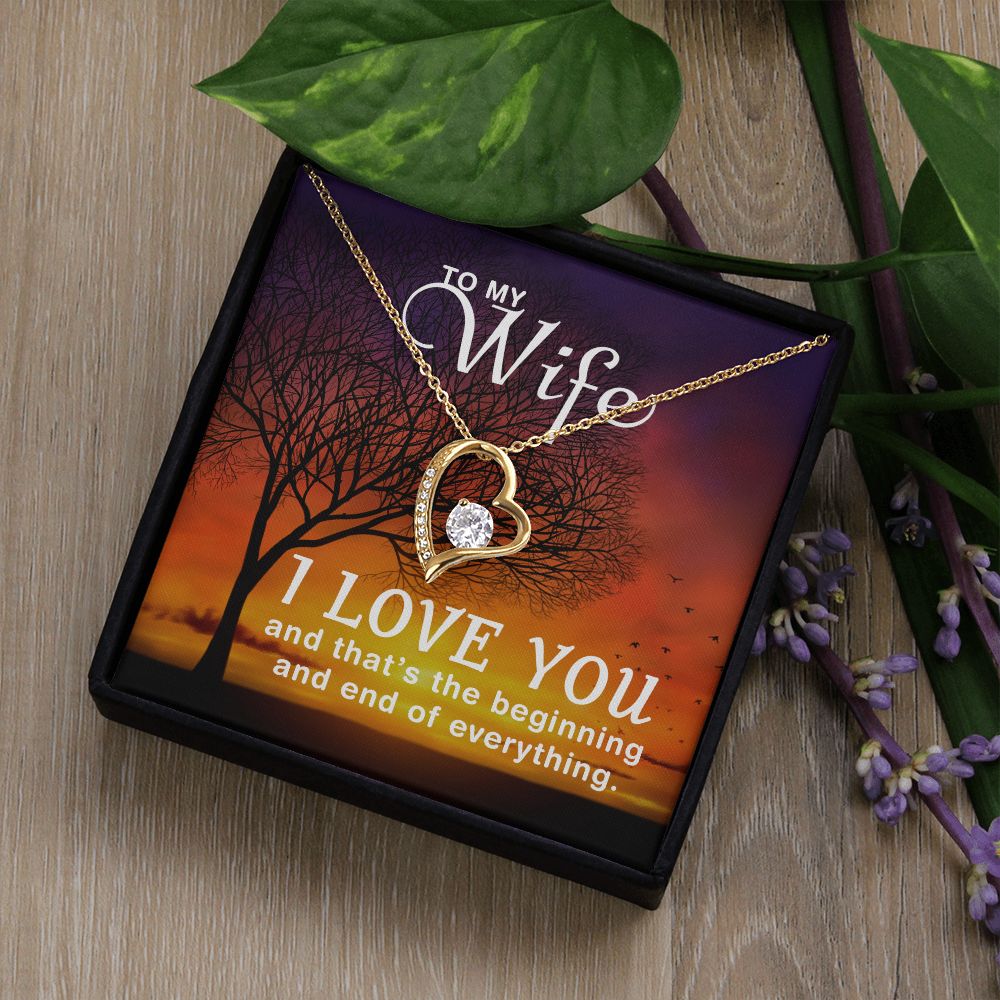 Birthday Gifts For Wife, Necklace Gifts For Wife From Husband, To My Wife Jewelry For Women , To My Wife Necklace  from Husband Wedding Anniversary Present For Wife, Beautiful Wife Jewelry Christmas14 Forever Love Necklace