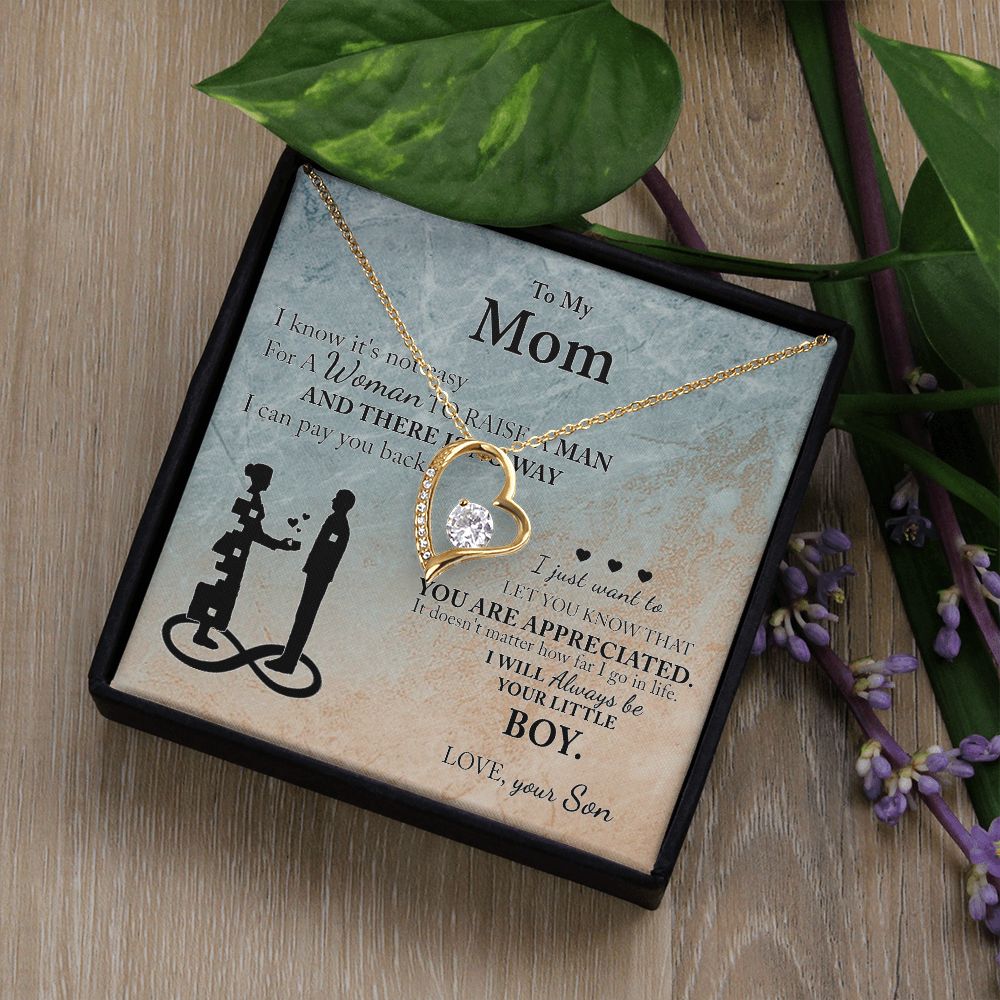 Mom Gift From Son To Mother Necklace Thoughtful Birthday Gift Sentimental Forever Love Necklace