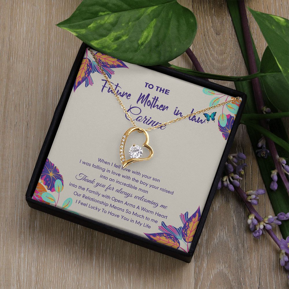 Mother in Law Necklace, Jewelry for Women, Future Mother in Law Gifts from Daughter in Law, Mother of Bride Gifts For Mother in Law, Birthday Gifts For Mother In Law From Daughter In Law16 Forever Love Necklace