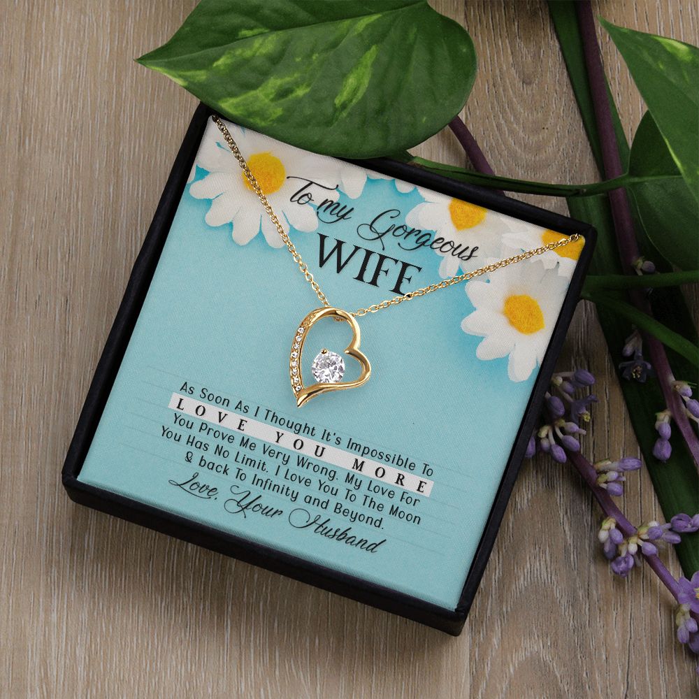 Birthday Gifts For Wife, Necklace Gifts For Wife From Husband, To My Wife Jewelry For Women , To My Wife Necklace  from Husband Wedding Anniversary Present For Wife, Beautiful Wife Jewelry Christmas33 Forever Love Necklace