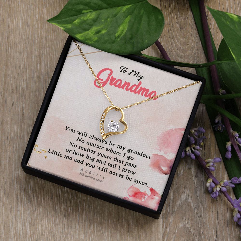 To My Grandma Necklace, Gift for Grandmother Necklace, Mothers Day Gift For Grandma Nana, Grandma Jewelry From Grandchildren GrandKids , Jewelry Box Gift For Grandma Grandmother13 Forever Love Necklace