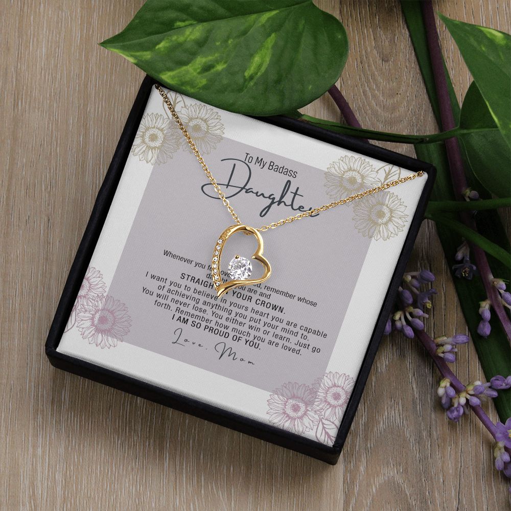 Bonus Daughter Gifts From Stepdad, Step Daughter Gifts From Stepmom, Stepdaughter Gifts From Stepdad, Father Stepdaughter Necklace, To My Bonus Daughter Necklaces, Christmas Gifts For Bonus5 Forever Love Necklace