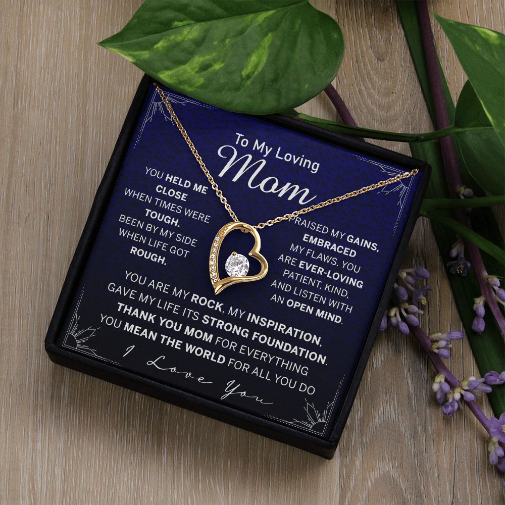 To My Mom Necklace, Gift For Mom, Mother's Day Gift from Daughter, Mom Jewelry Gift for Mothers Day, Birthday Gift for Mother, Moms Gift from Daughter Son, Necklace for Mom Mother Forever Love Necklace