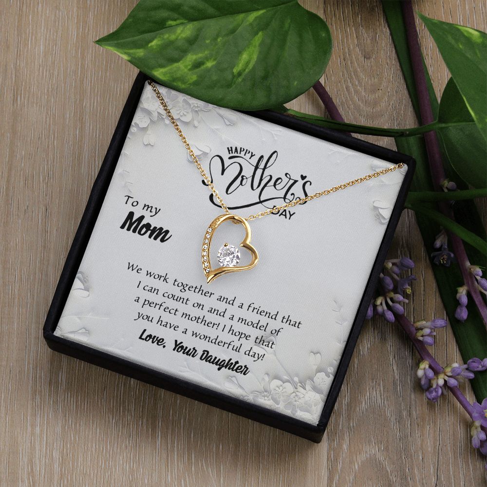 Mom Necklace Gifts for Mom from Daughter to Mom Gifts for Mothers Day from Daughter, To My Mom Necklace from Daughter to Mom Birthday Gifts Necklace with Message Card and Gift Box6 Forever Love Necklace