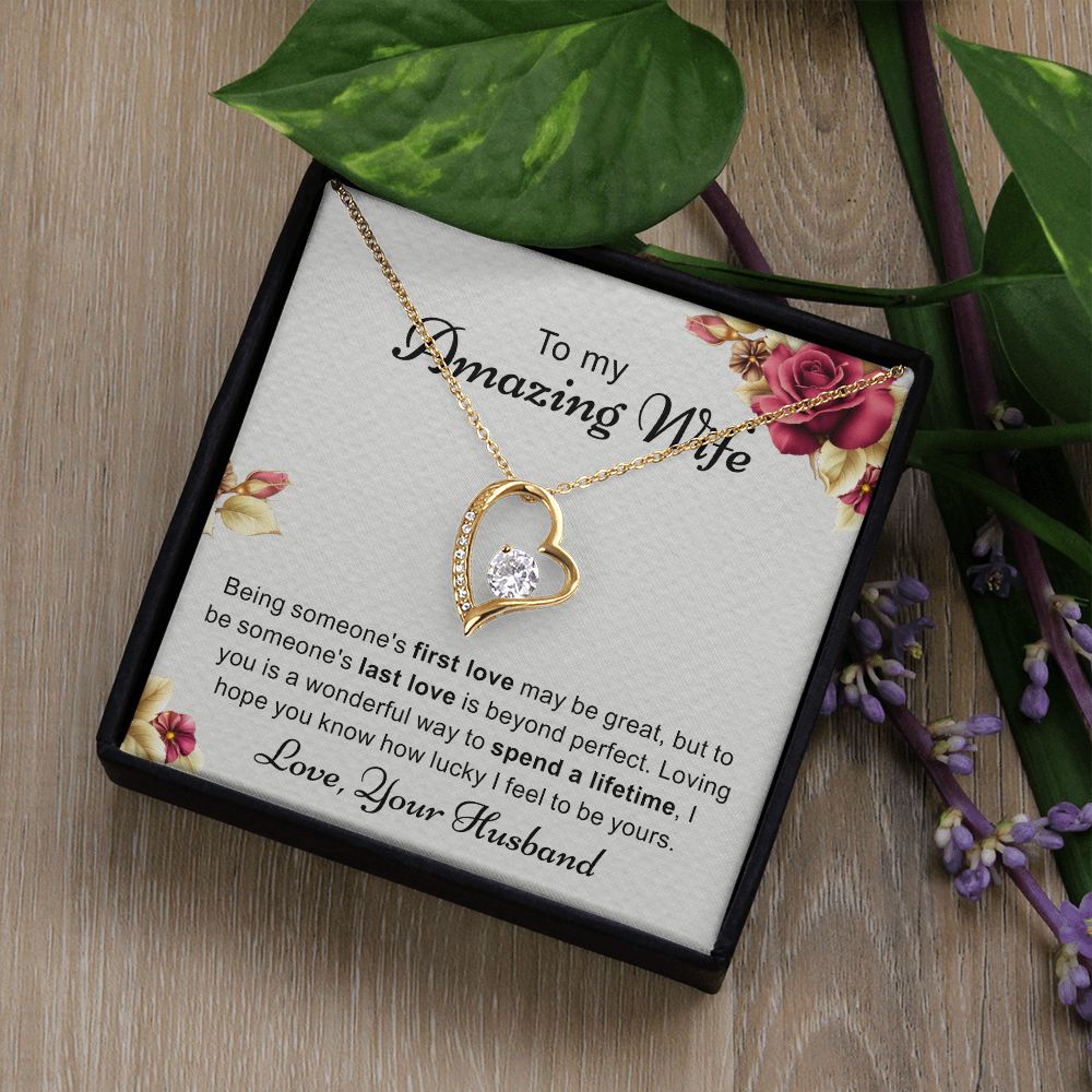 Birthday Gifts For Wife, Necklace Gifts For Wife From Husband, To My Wife Jewelry For Women , To My Wife Necklace  from Husband Wedding Anniversary Present For Wife, Beautiful Wife Jewelry Christmas 6 Forever Love Necklace