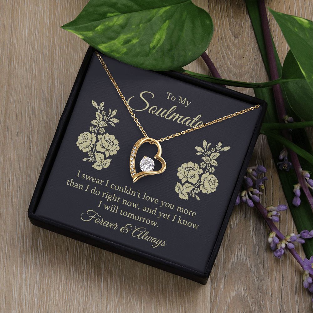 To my soulmate - I swear I couldn't love you Forever Love Necklace