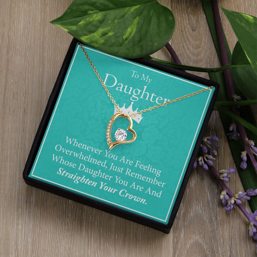 Jewelry Pendant Present for Daughter, To My Daughter Gift Necklace from Mom, Mother Daughter Gift Ideas, Birthday Christmas Gift Graduation Gifts for Daughters, Mother and Daughter Necklace 15 Forever Love Necklace