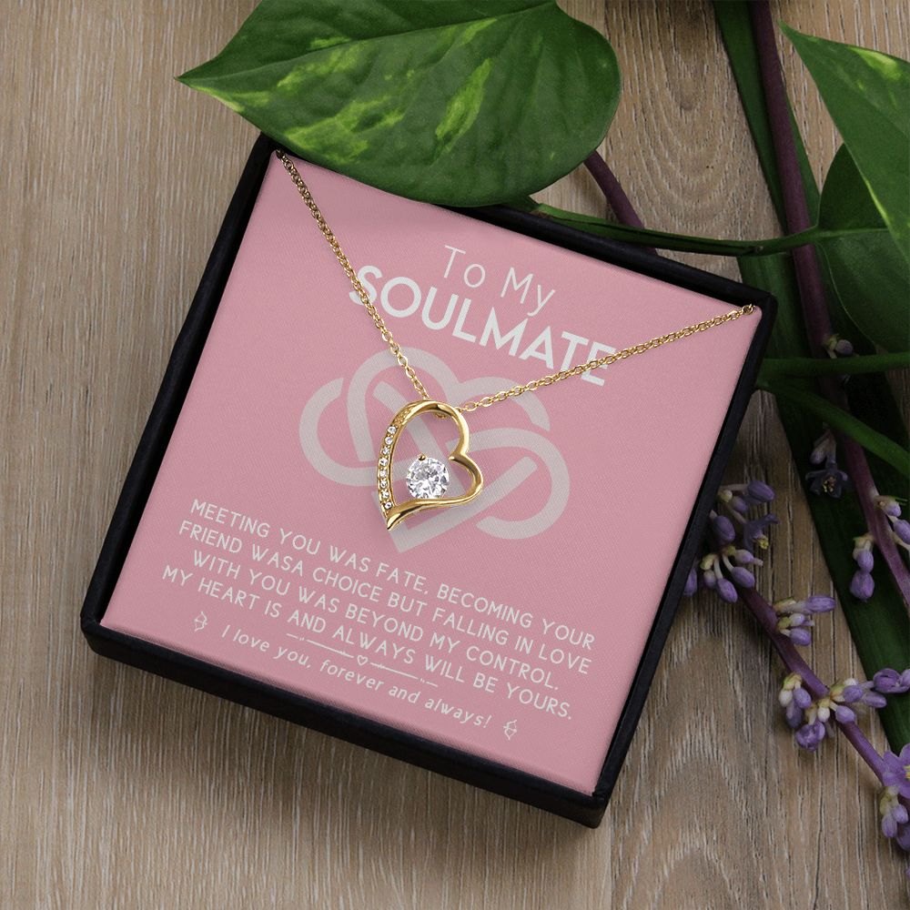 To My Soulmate Forever Love Necklace Gift For Soulmate Jewelry For Girlfriend Forever Love Necklace