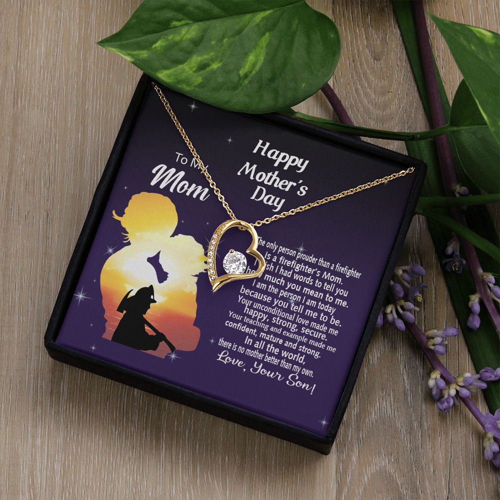 Mom Necklace Gifts for Mom from Daughter to Mom Gifts for Mothers Day from Daughter, To My Mom Necklace from Daughter to Mom Birthday Gifts Necklace with Message Card and Gift Box14 Forever Love Necklace