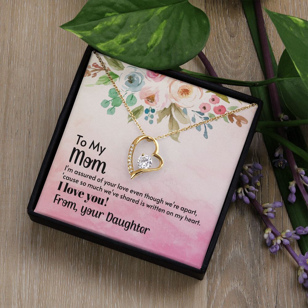 To My Mom Necklace, Gift For Mom, Mother's Day Gift from Daughter, Mom Jewelry Gift for Mothers Day, Birthday Gift for Mother, Moms Gift from Daughter Son, Necklace for Mom Mother 21 Forever Love Necklace