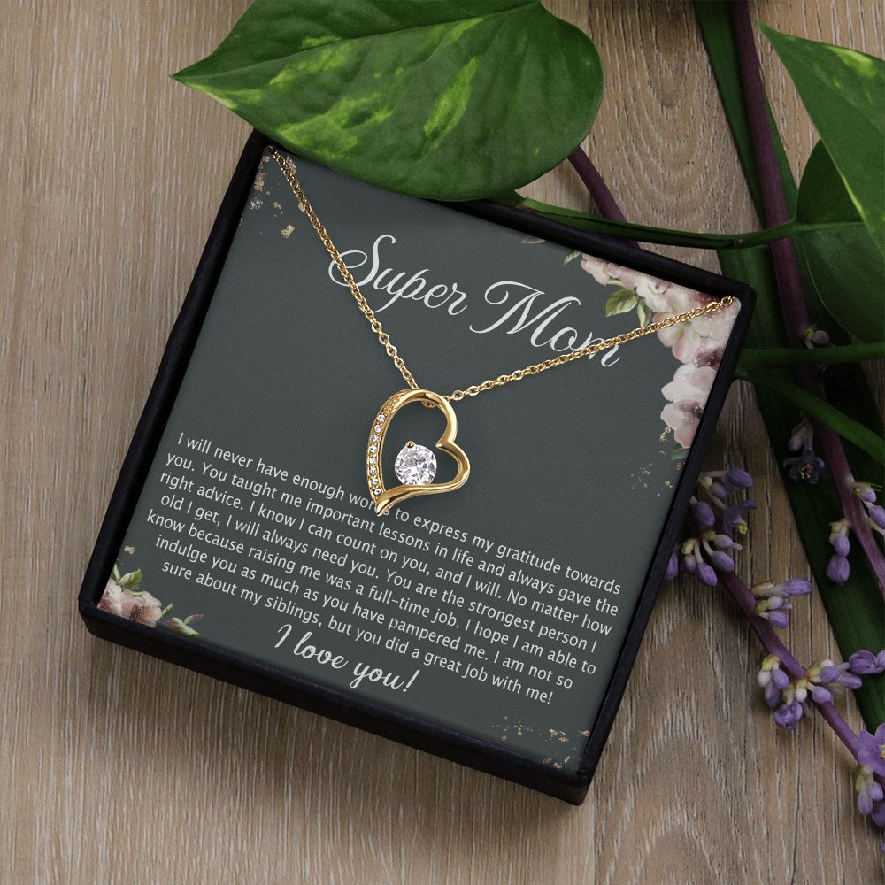 To My Mom Necklace Pendant Gift From Daughter Your Faith Lets Us Know With Message Card Gift For Mom Forever Love Necklace