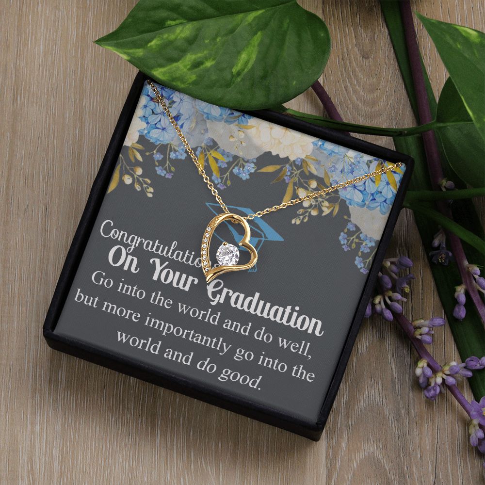 Graduation Gift Necklace For Girls, Graduation Jewelry, College, High School Congrats Graduation Pendants Gift For Daughter, Granddaughter, Niece, Sister Forever Love Necklace