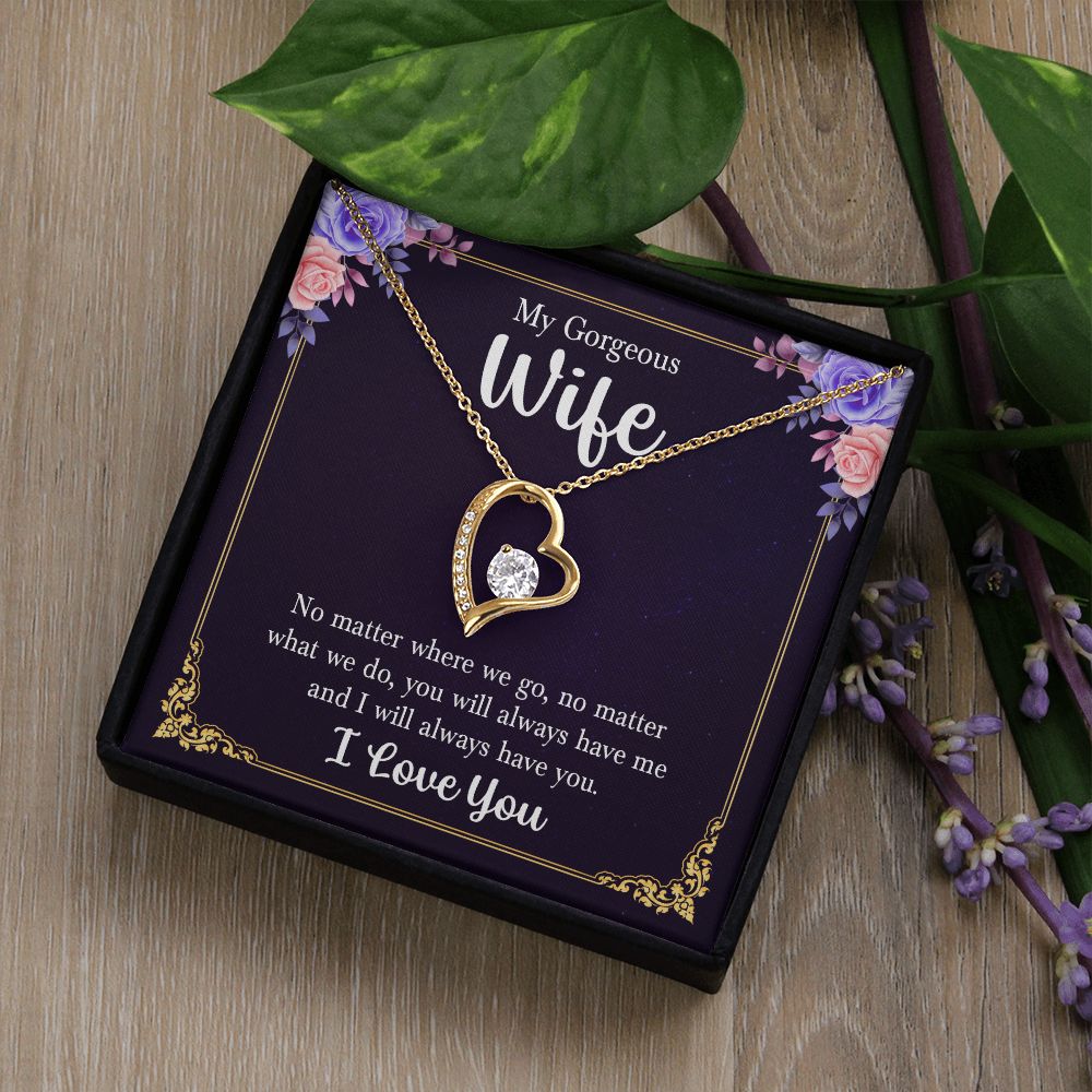 Birthday Gifts For Wife, Necklace Gifts For Wife From Husband, To My Wife Jewelry For Women , To My Wife Necklace  from Husband Wedding Anniversary Present For Wife, Beautiful Wife Jewelry Christmas15 Forever Love Necklace
