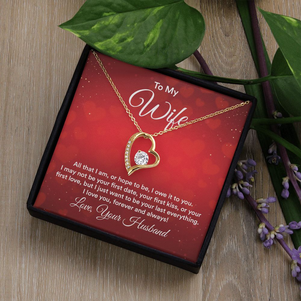 Birthday Gifts For Wife, Necklace Gifts For Wife From Husband, To My Wife Jewelry For Women , To My Wife Necklace  from Husband Wedding Anniversary Present For Wife, Beautiful Wife Jewelry Christmas30 Forever Love Necklace