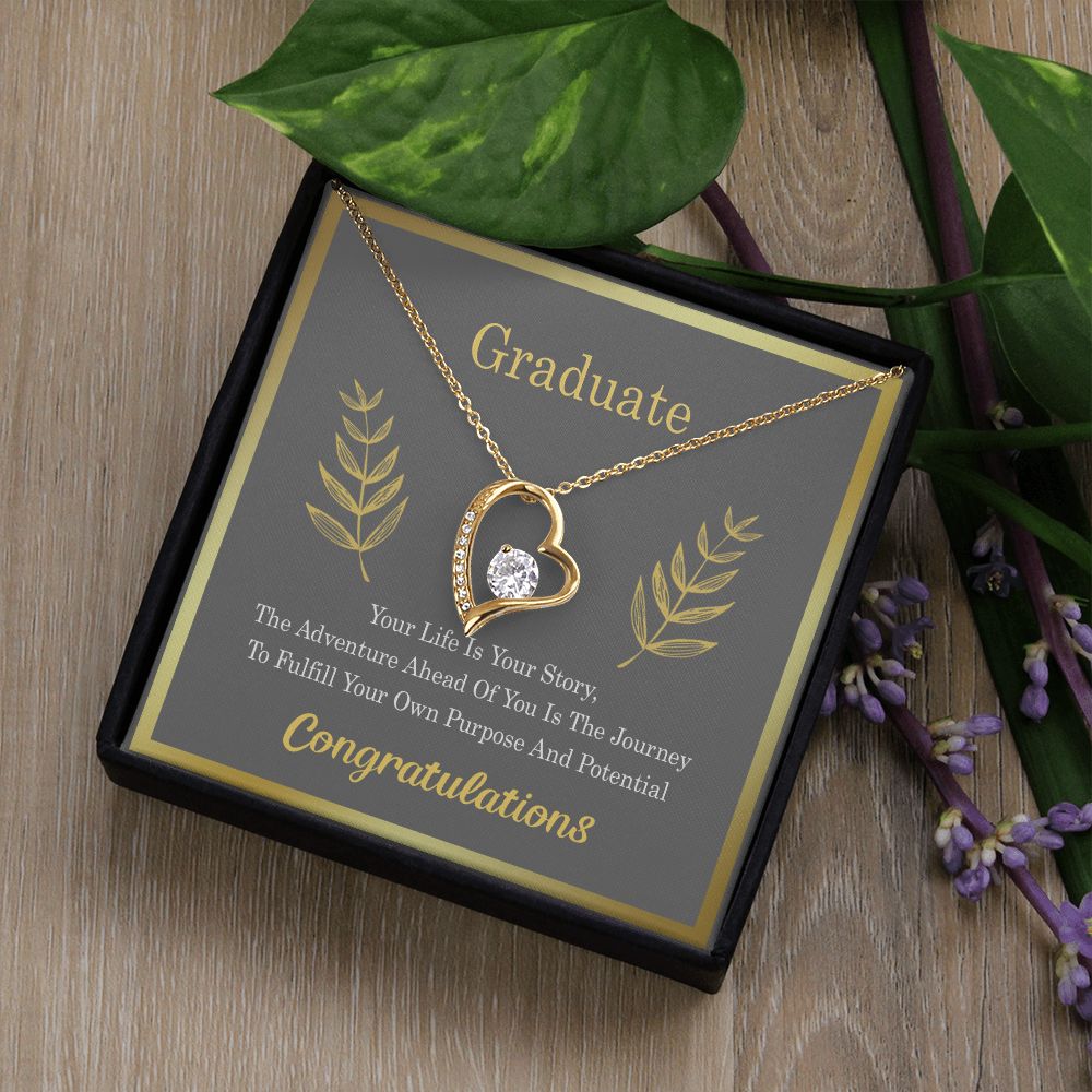 Graduation Gift For Daughter, University Graduate Gift, Graduation Gift For Her Congrats Graduation Pendants Gift For Daughter, Granddaughter, Niece, Sister Forever Love Necklace