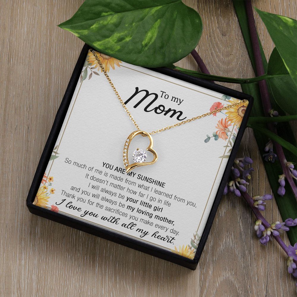 Mom Necklace Gifts for Mom from Daughter to Mom Gifts for Mothers Day from Daughter, To My Mom Necklace from Daughter to Mom Birthday Gifts Necklace with Message Card and Gift Box13 Forever Love Necklace