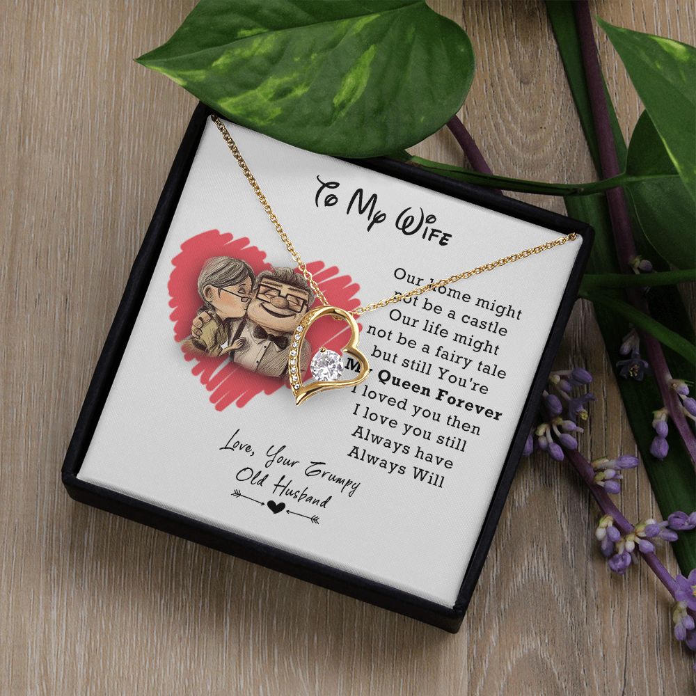 To My Wife Necklace from Husband, Personalized Necklace for Women, Luxury Necklace for Wife from Man Men, Wedding Anniversary Present For Wife, Beautiful Wife Jewelry Christmas Birthday Gifts For Wife3 Forever Love Necklace
