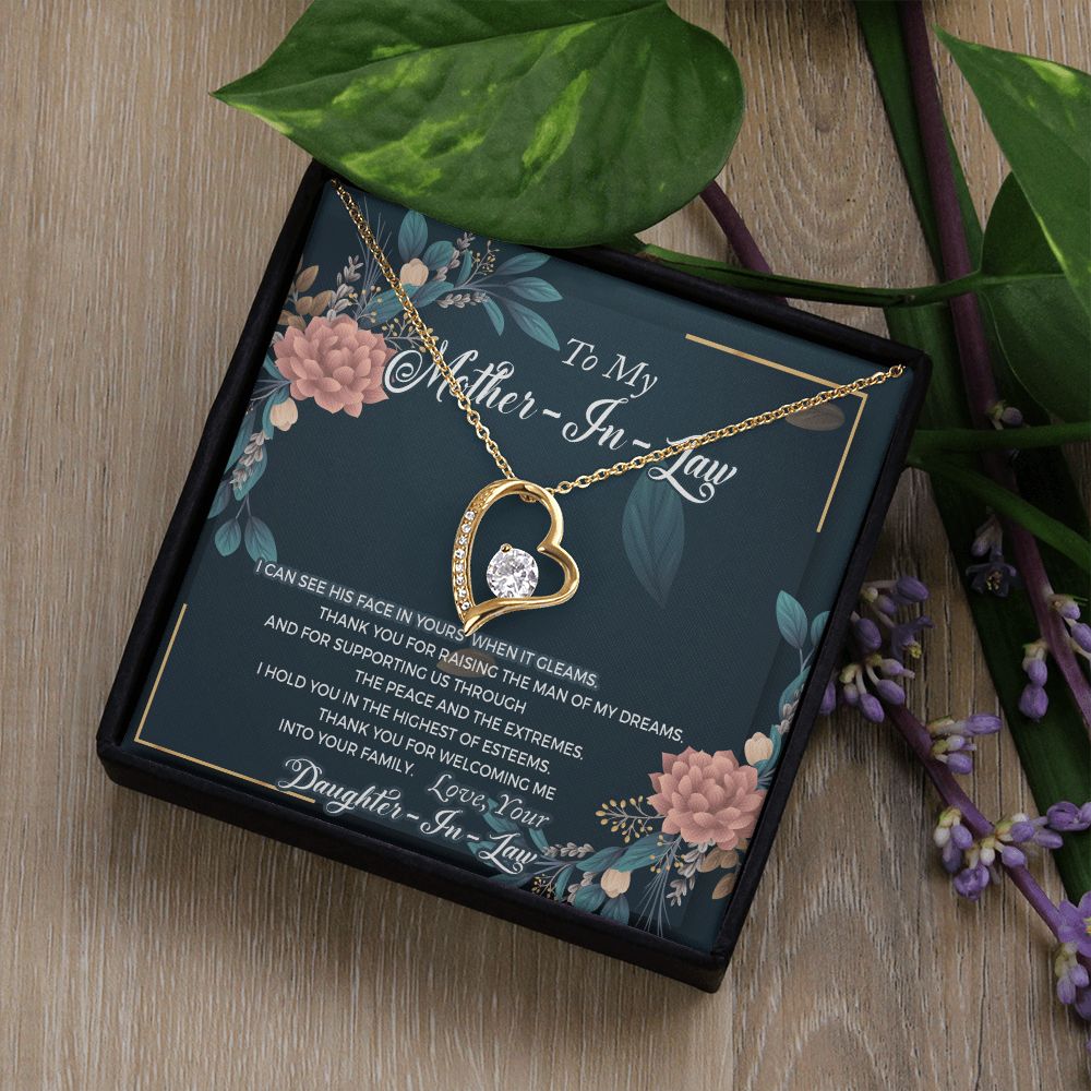 Mother in Law Necklace, Jewelry for Women, Future Mother in Law Gifts from Daughter in Law, Mother of Bride Gifts For Mother in Law, Birthday Gifts For Mother In Law From Daughter In Law2 Forever Love Necklace