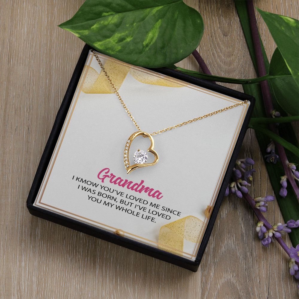 To My Grandma Necklace, Gift for Grandmother Necklace, Mothers Day Gift For Grandma Nana, Grandma Jewelry From Grandchildren GrandKids , Jewelry Box Gift For Grandma Grandmother12 Forever Love Necklace