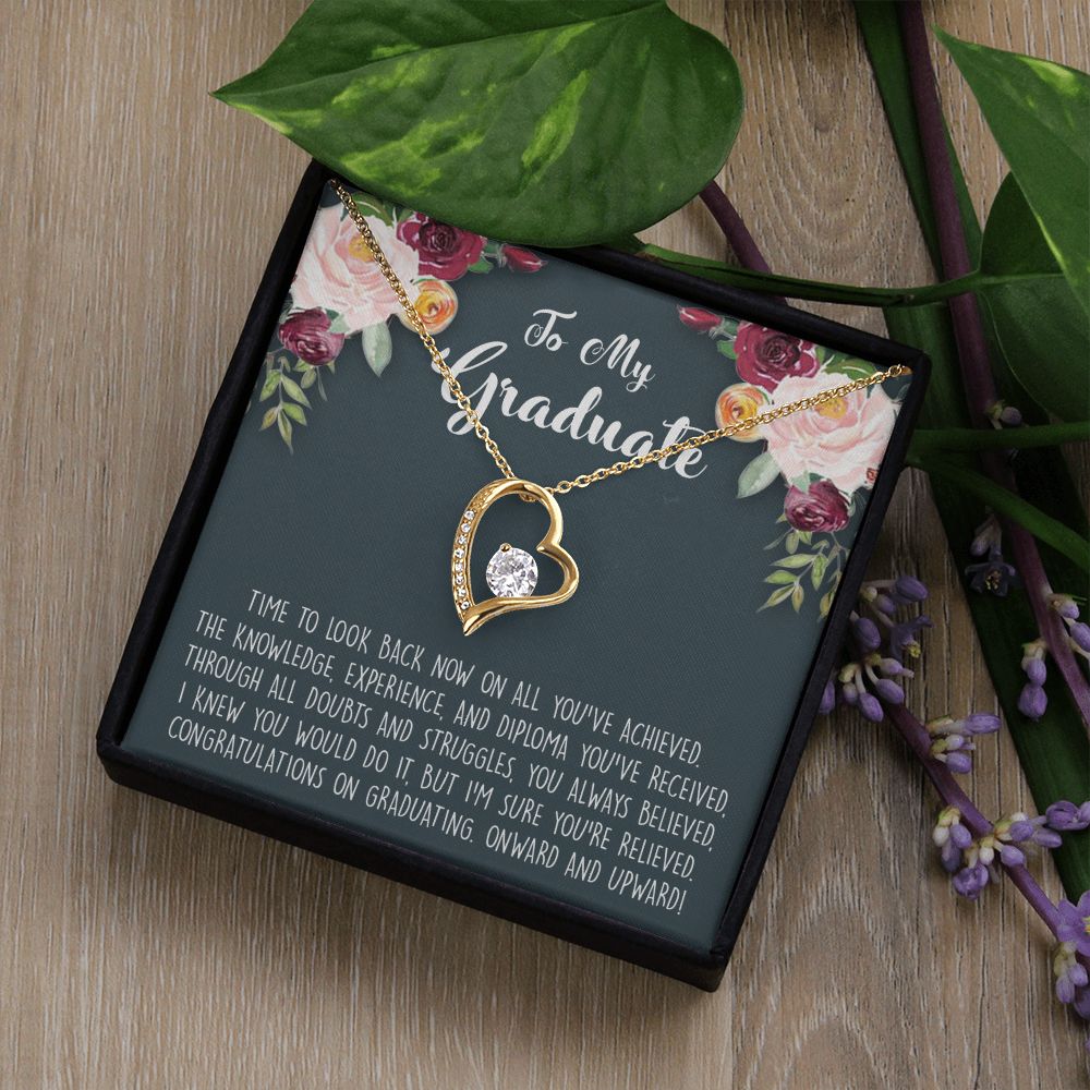 Graduation Gift Necklace for Girls Jewelry, College, High School, Elementary School, Senior Graduation Congrats Graduation Pendants Gift For Daughter, Granddaughter, Niece, Sister Forever Love Necklace