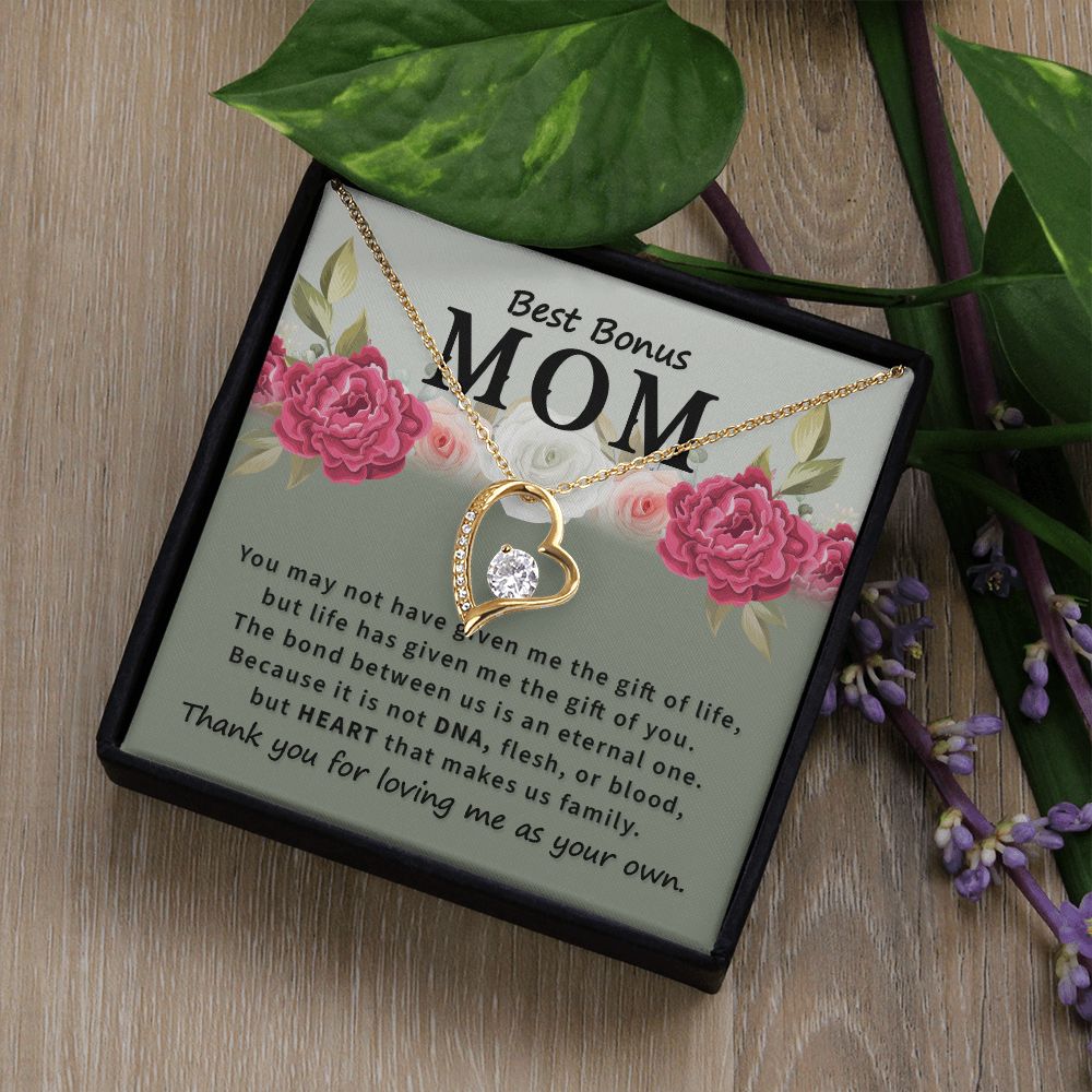 Mother Daughter Necklace as Daughter Gift from Mom, Mom Necklace as Christmas Gift for Mom from Son, Birthday Gift for Mother in Law Necklace, Bonus Mom Gifts for Step Mom Necklace2 Forever Love Necklace