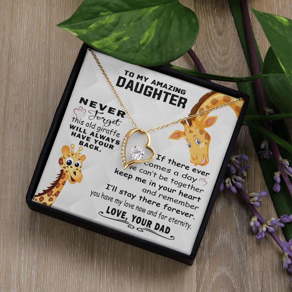 Jewelry Pendant Present for Daughter, To My Daughter Gift Necklace from Mom, Mother Daughter Gift Ideas, Birthday Christmas Gift Graduation Gifts for Daughters, Mother and Daughter Necklace 18 Forever Love Necklace