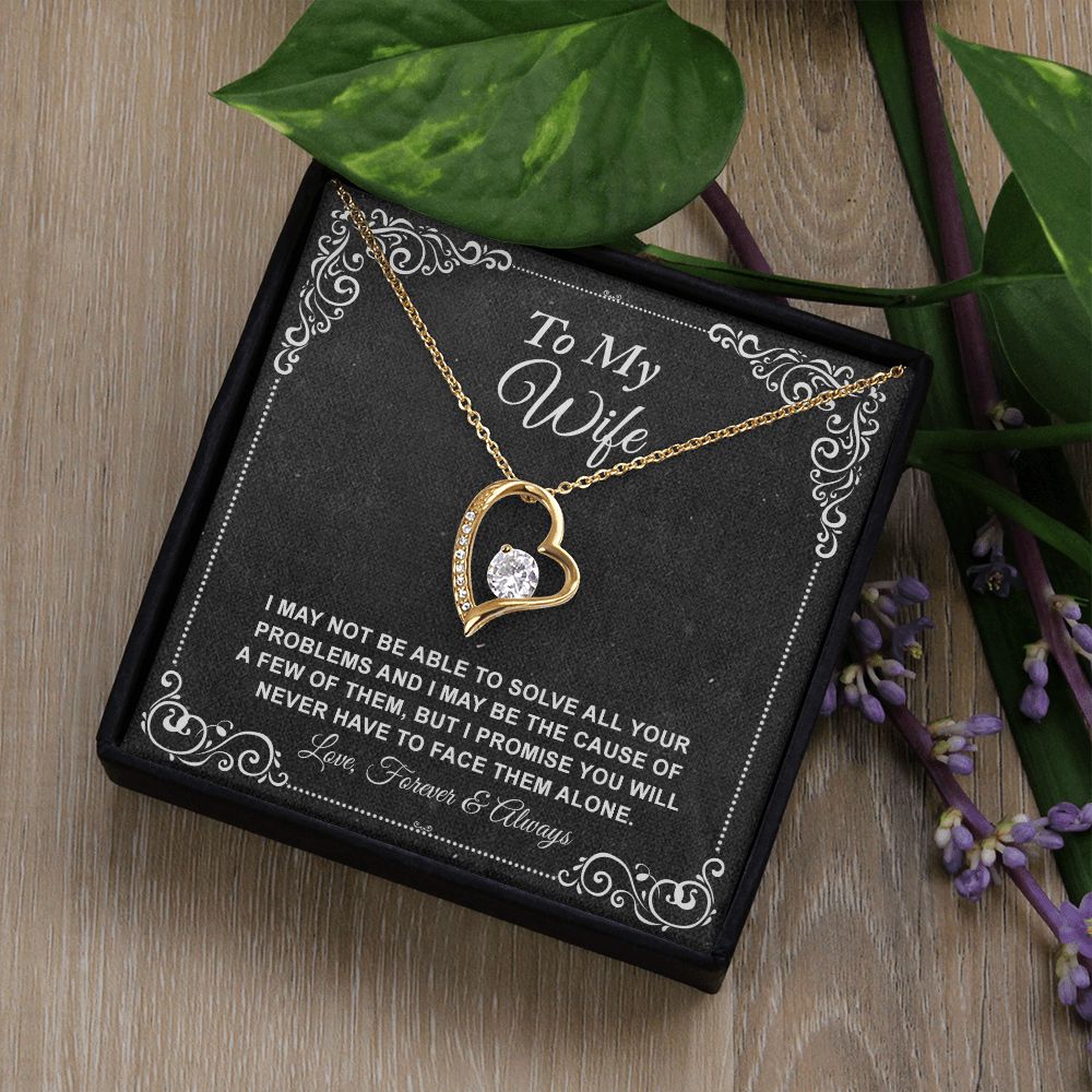 To My Wife Necklace, Gift For Wife From Husband, Anniversary Gift, Valentine's Forever Love Necklace