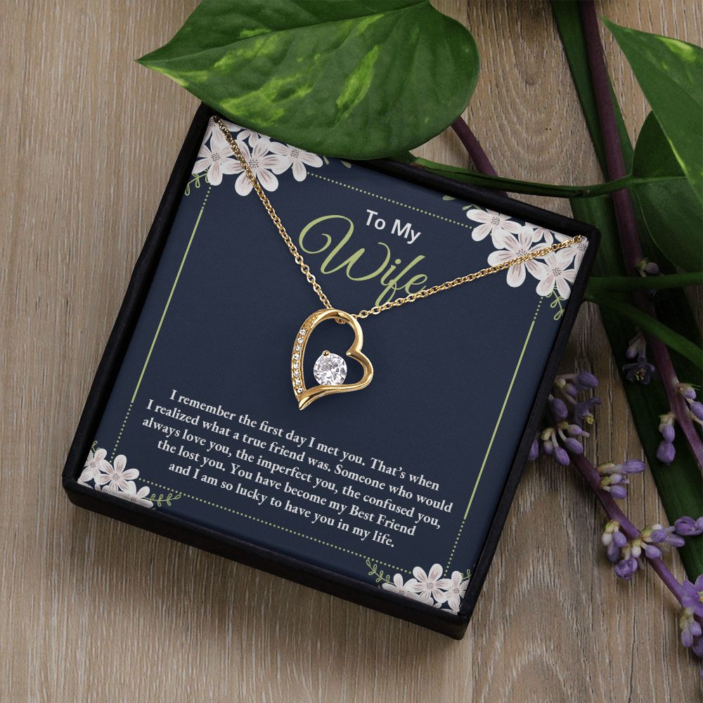 Birthday Gifts For Wife, Necklace Gifts For Wife From Husband, To My Wife Jewelry For Women , To My Wife Necklace  from Husband Wedding Anniversary Present For Wife, Beautiful Wife Jewelry Christmas28 Forever Love Necklace