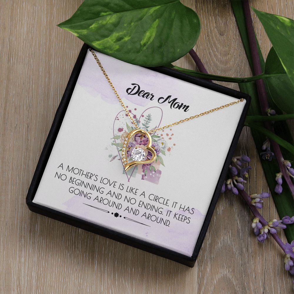 To My Mom Necklace Pendant Gift From Daughter Or Son Happy Mother's Day Gift For Mom Birthday, Anniversary Forever Love Necklace