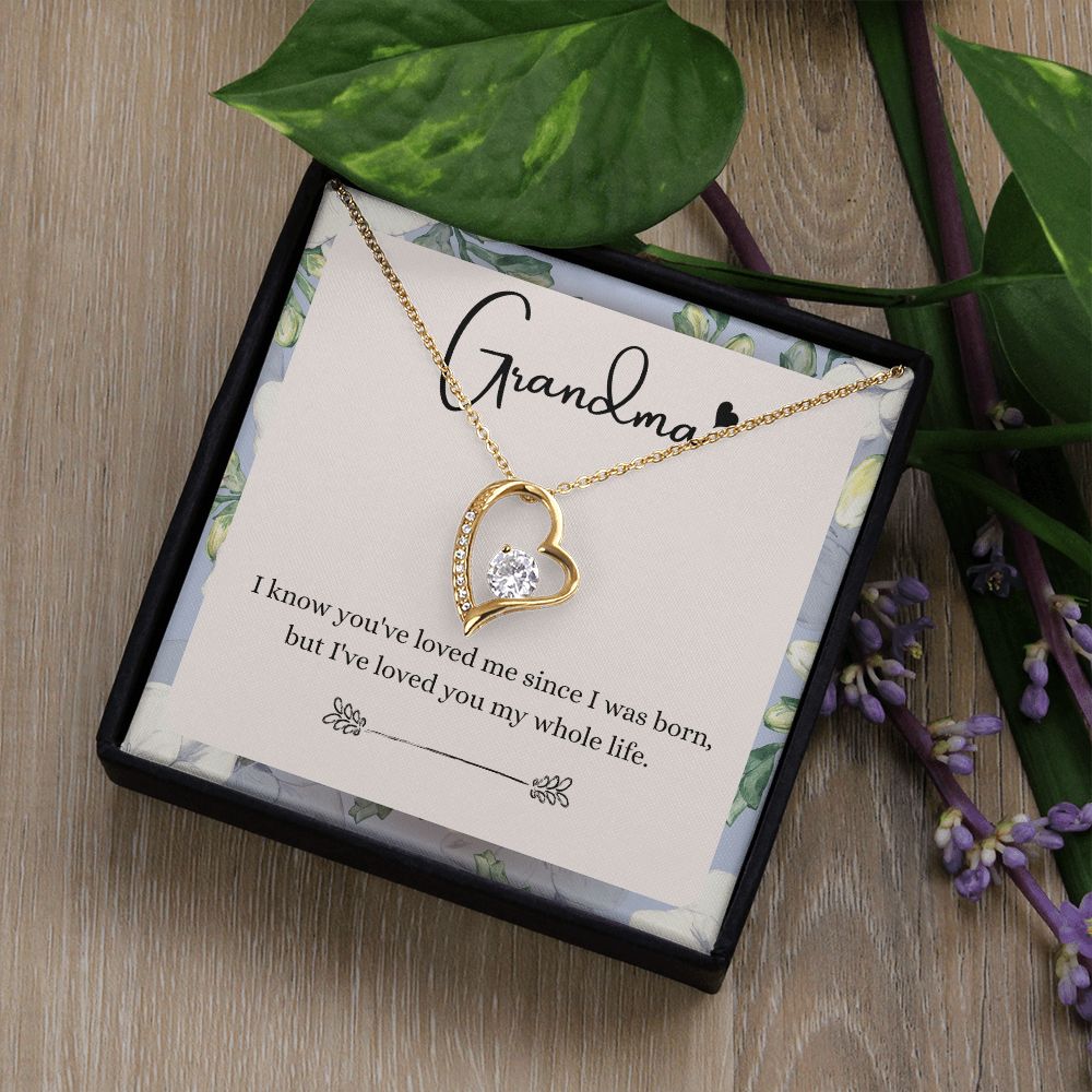 To My Grandma Necklace, Gift for Grandmother Necklace, Mothers Day Gift For Grandma Nana, Grandma Jewelry From Grandchildren GrandKids , Jewelry Box Gift For Grandma Grandmother9 Forever Love Necklace