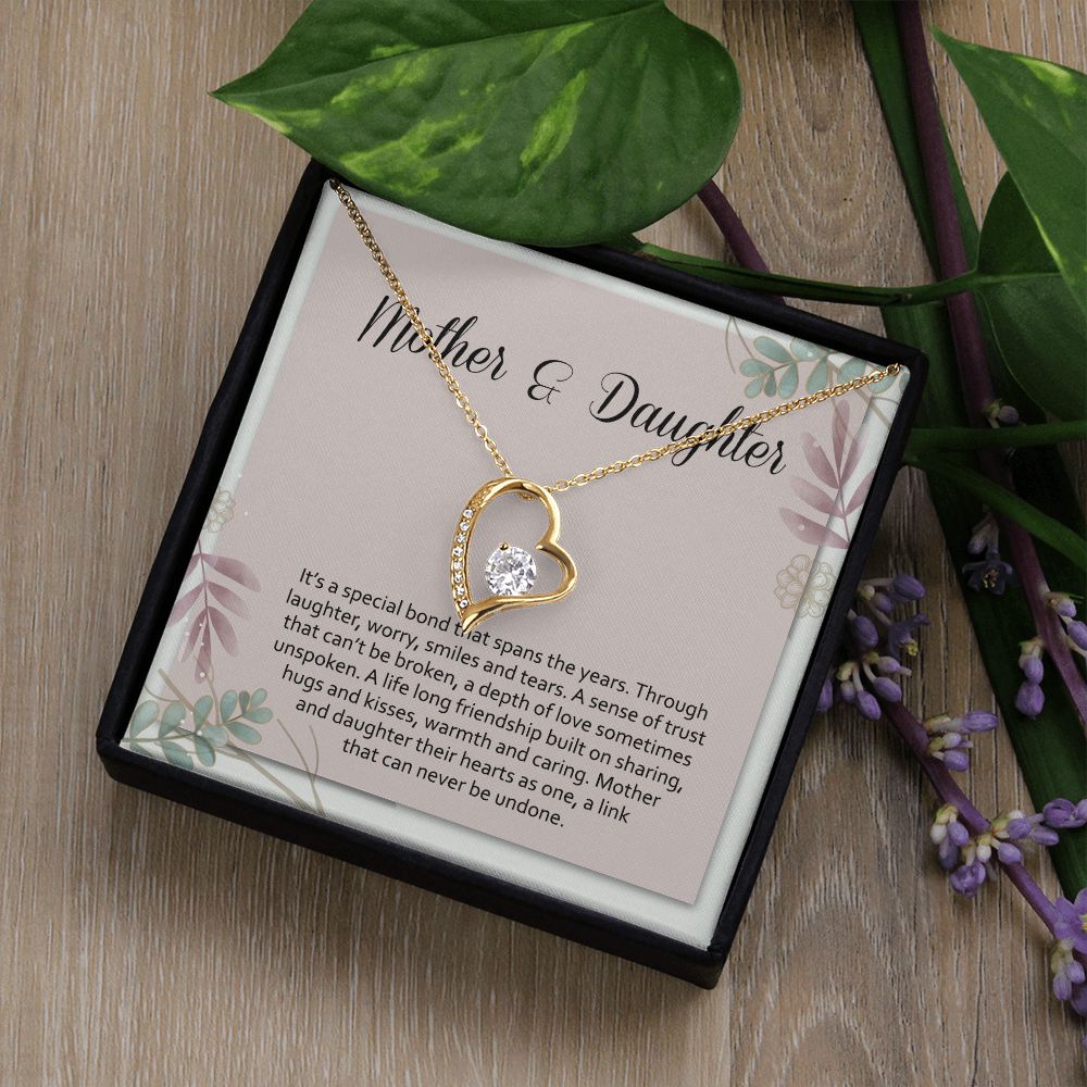 Mom Necklace Gifts for Mom from Daughter to Mom Gifts for Mothers Day from Daughter, To My Mom Necklace from Daughter to Mom Birthday Gifts Necklace with Message Card and Gift Box2245 Forever Love Necklace