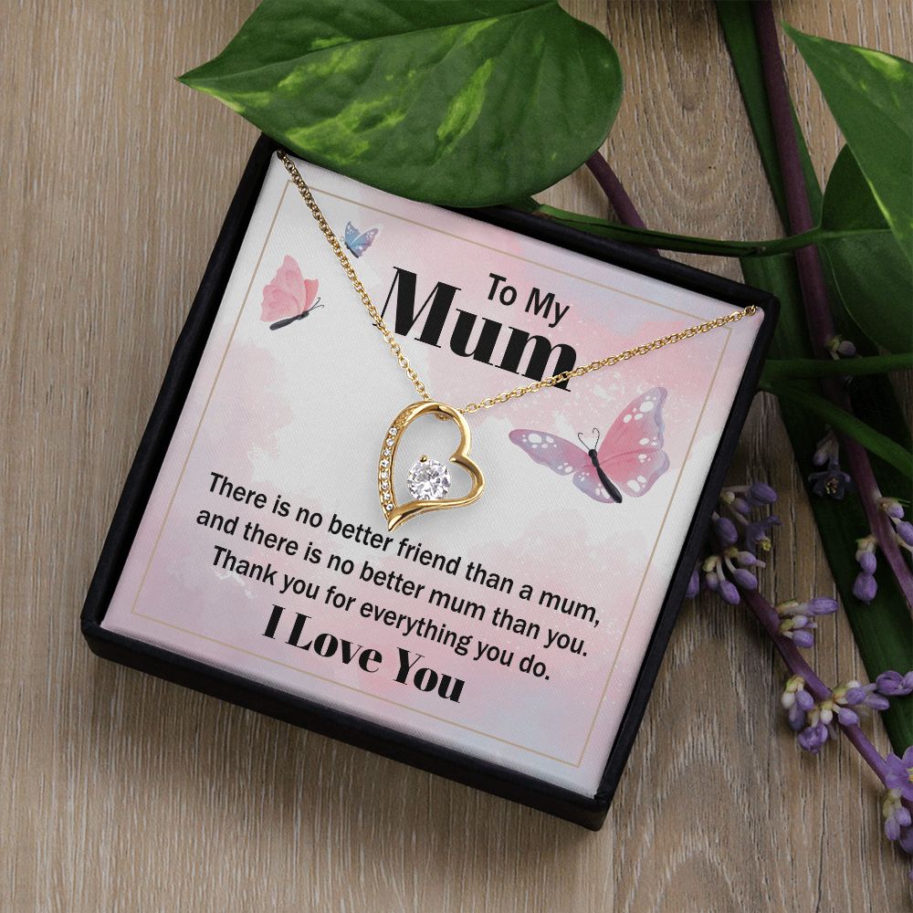 Mom Necklace Gifts for Mom from Daughter to Mom Gifts for Mothers Day from Daughter, To My Mom Necklace from Daughter to Mom Birthday Gifts Necklace with Message Card and Gift Box19 Forever Love Necklace