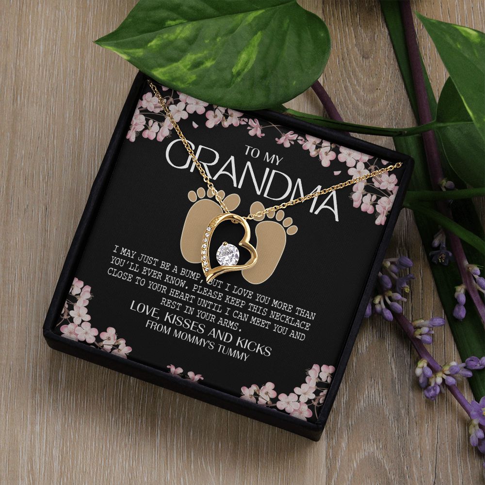 To My Grandma Necklace, Gift for Grandmother Necklace, Mothers Day Gift For Grandma Nana, Grandma Jewelry From Grandchildren GrandKids , Jewelry Box Gift For Grandma Grandmother16 Forever Love Necklace