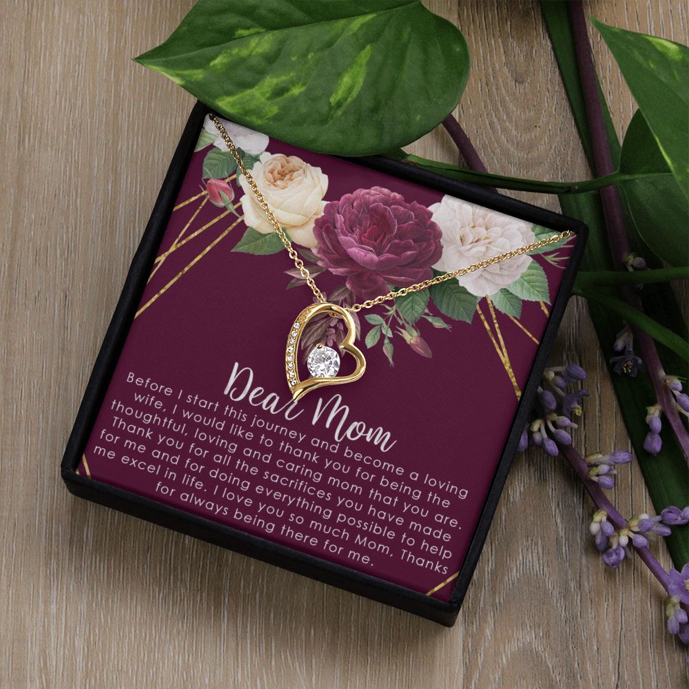 To My Mom Necklace, Gift For Mom, Mother's Day Gift from Daughter, Mom Jewelry Gift for Mothers Day, Birthday Gift for Mother, Moms Gift from Daughter Son, Necklace for Mom Mother2 Forever Love Necklace