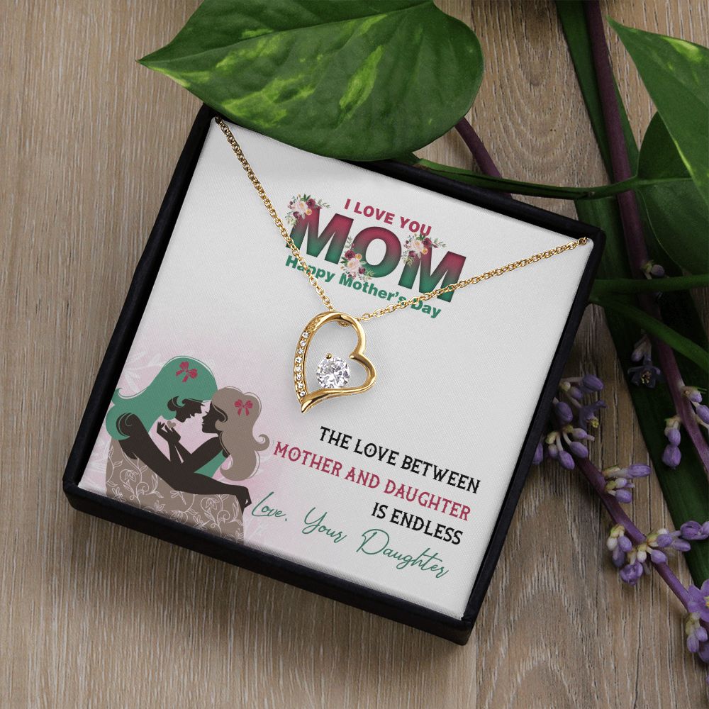 Mom Necklace Gifts for Mom from Daughter to Mom Gifts for Mothers Day from Daughter, To My Mom Necklace from Daughter to Mom Birthday Gifts Necklace with Message Card and Gift Box2236 Forever Love Necklace